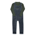 Velour Plaid Bear Collection - Overalls and Turtleneck