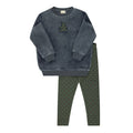 Velour Plaid Bear Collection - Sweatshirt + Leggings