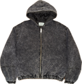 Weekday Remy Relaxed Fit Hooded Bomber Jacket in Grey wash