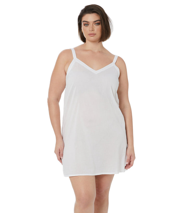 Wide Strap Cotton Dress Slip | Bella | L - 6XL