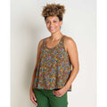 Toad&Co Women's Sunkissed Tank (Clearance) - Black Micro Floral Print