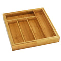 YBM Home & Kitchen Expandable 6-compartment Kitchen Utensil, Flatware, Cutlery Drawer Organizer Tray Size 18" width (12.5" wide closed), 17." Length, 2" Height. Item No.339